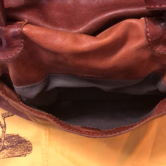 Frye Brown Leather Bag/Satchel 
13"wide x 6"deep across bottom x 10" high - Picture 5 of 16